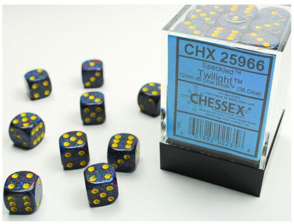 chessex-spackled-12mm-d6-with-pips-dice-block-36-dice-twilight