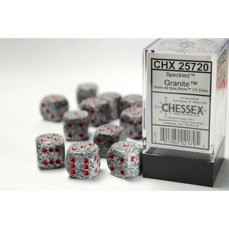 chessex-spackled-16mm-d6-with-pips-dice-block-12-dice-granite-box