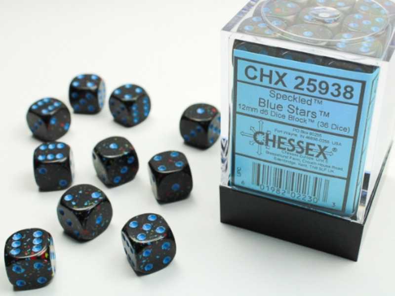 chessex-speckled-12mm-d6-dice-blocks-with-pips-36-dice-blue-stars