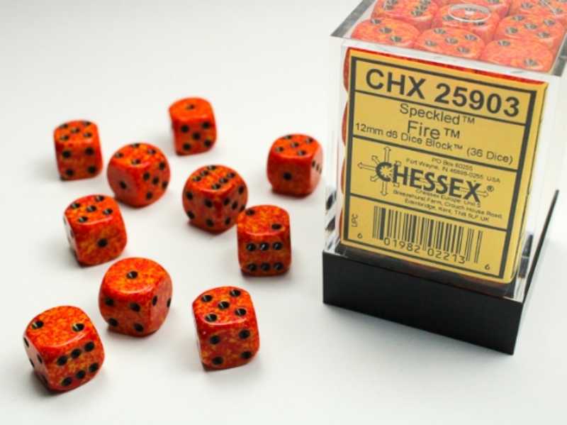 chessex-speckled-12mm-d6-dice-blocks-with-pips-36-dice-fire