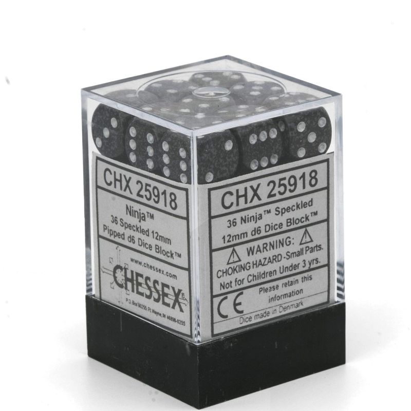 chessex-speckled-12mm-d6-dice-blocks-with-pips-36-dice-ninja-box