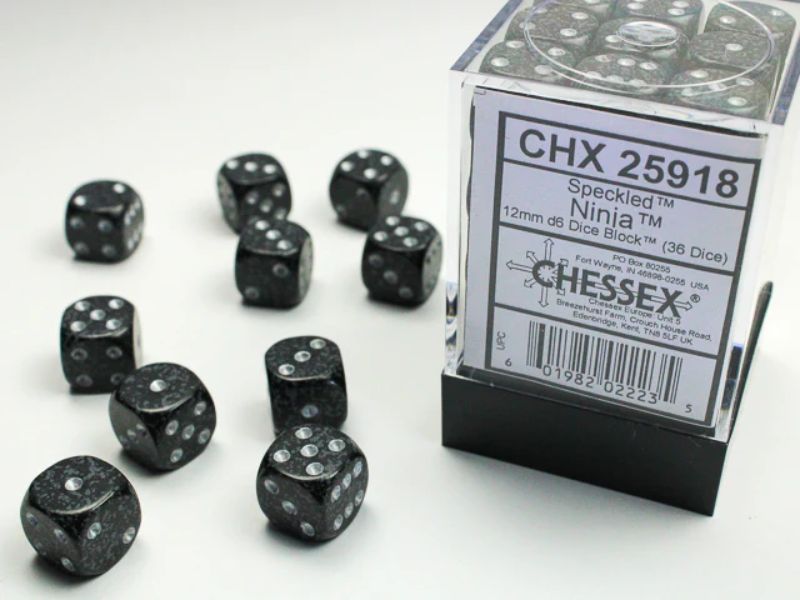 chessex-speckled-12mm-d6-dice-blocks-with-pips-36-dice-ninja