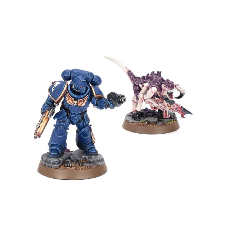 warhammer-40k-einsteiger-leitfaden-figur-infernus-marine-der-space-marines-und-figur-termagant-der-tyraniden