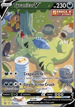 Pokemon Karte Tyranitar V BST 155 aus dem Set Battle Styles